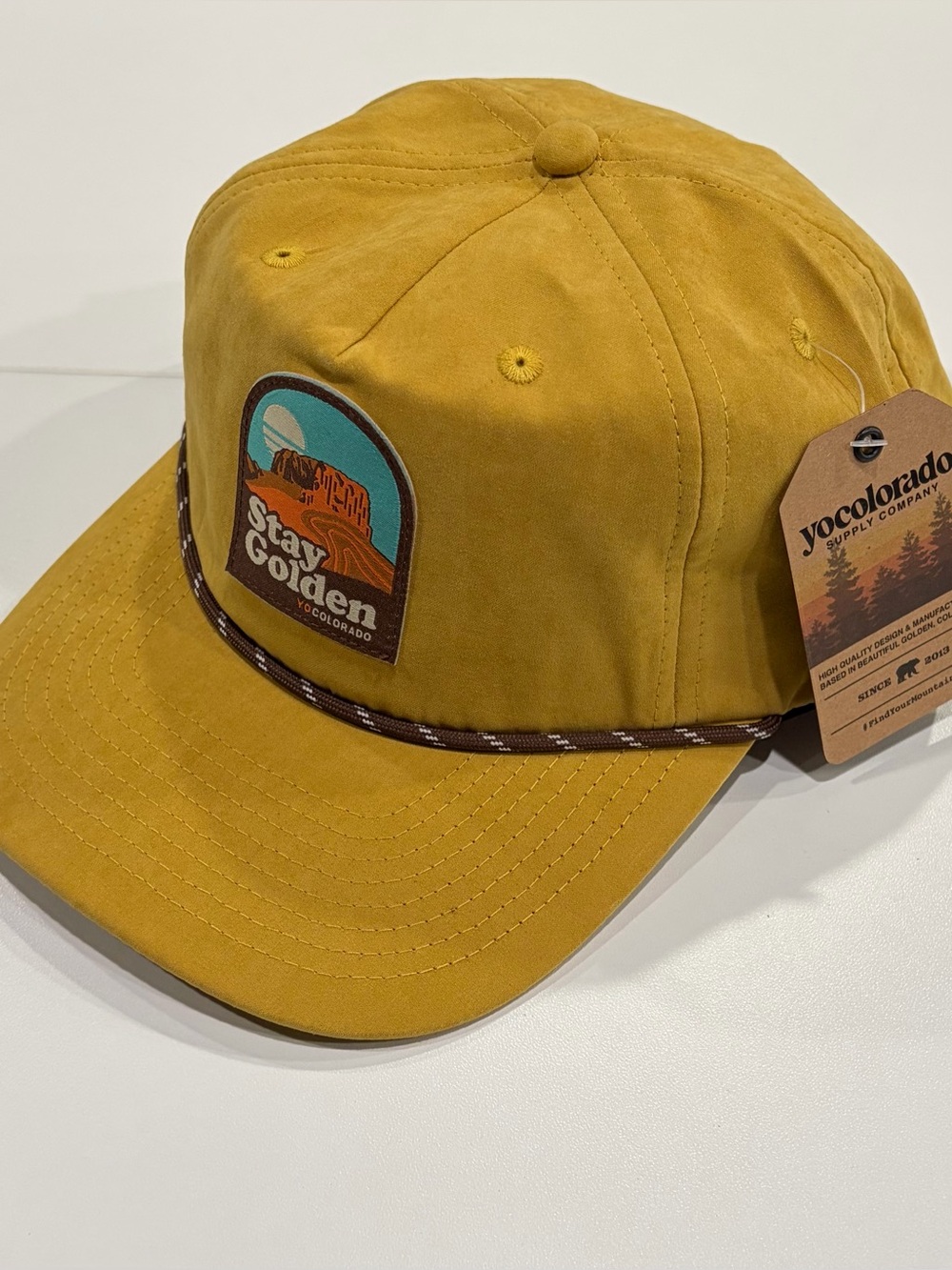 YoColorado Adult Stay Golden Gold Hat Cap Ballcap UV Water Resistant NWT